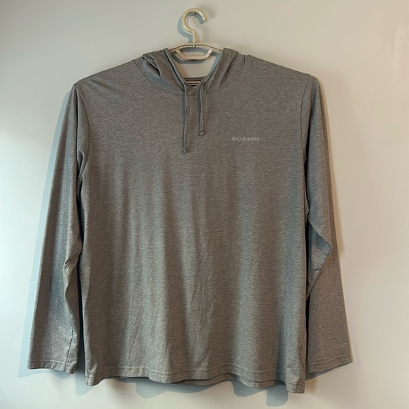 Grey Columbia Long Sleeve Hooded Shirt XXL - Picture 6 of 7